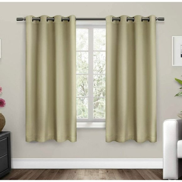 Exclusive Home Sateen Linen & Brushed Nickel Grommet Curtain Panels (2-Panels) - - Picture 5 of 10